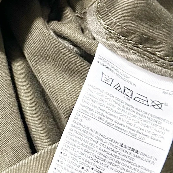 Banana Republic Utility Army Jacket Adjustable Waist and Stand-Up Collar Pockets - Picture 9 of 10